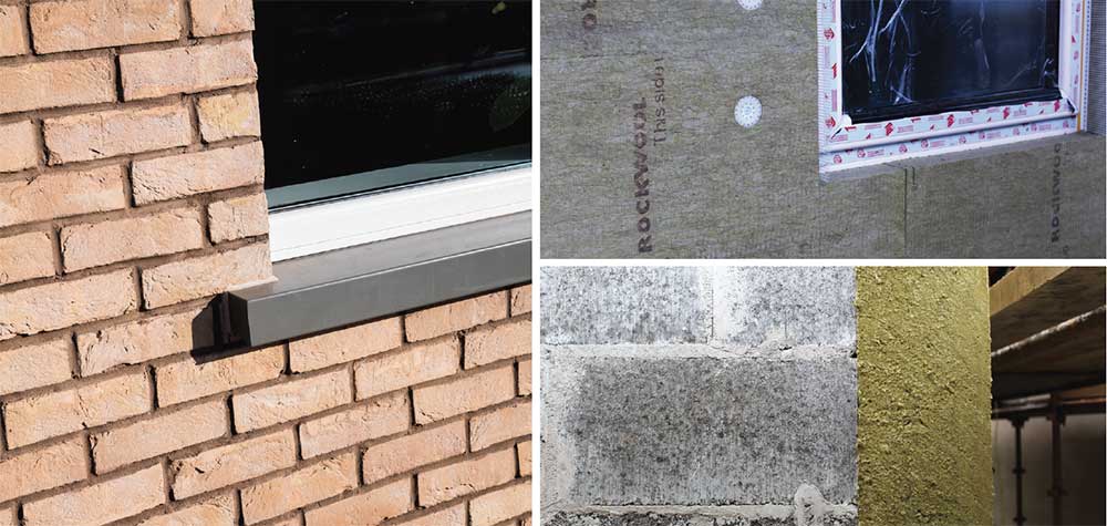 (Above) The houses are constructed of single leaf hollow block walls finished outside with Rockwool’s REDArt Silicone and BrickShield external insulation systems, including 200mm Rockwool semi-rigid insulation.