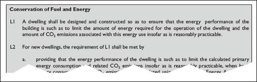 Figure 2: extract from pg. 5 of Technical Guidance Document L (2007)