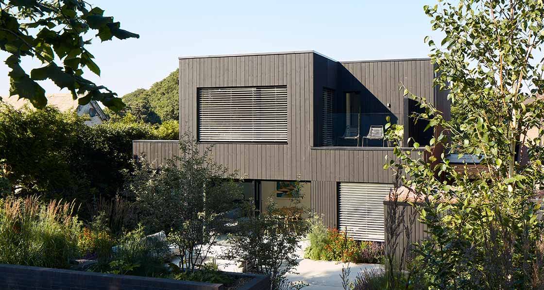 Bio-based self-build fuses passive principles and clever shading proves heatwave-proof
